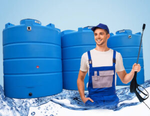 Water tank cleaning